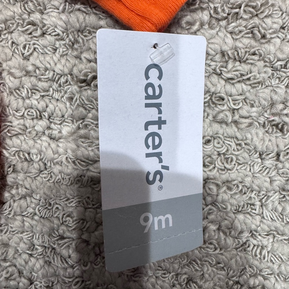 Carter's Orange Long-Sleeve Pumpkin Face Tee - Picture 3 of 3